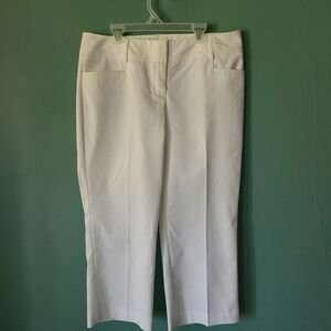 Express Design Studio White Cropped Trouser Size 8